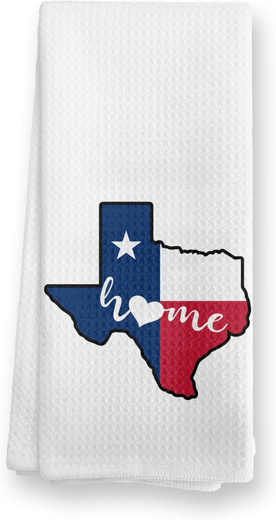 Toallas cocina mapa bandera Texas regalo souvenirs rojo blanco azul