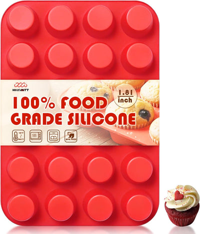 Molde de silicona para magdalenas y cupcakes 24 tazas sin BPA