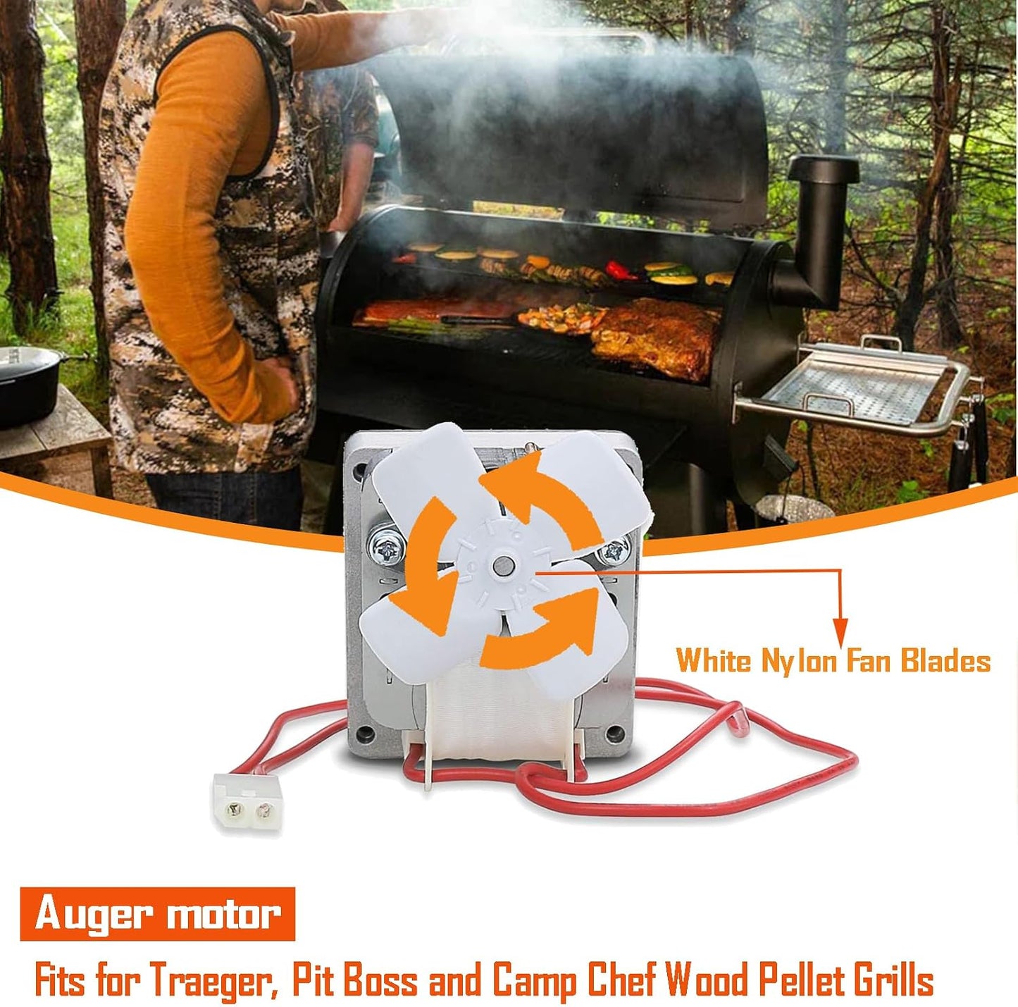 Repuesto motor barrena 2.0 RPM Pit Boss Traeger Camp Chef 120V