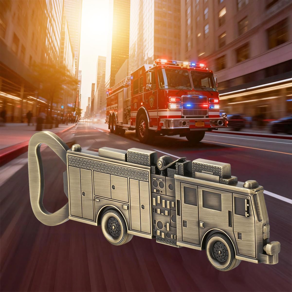 Abridor botella bombero bronce regalo dia padre