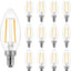 Bombilla LED E12 B10 2700K 60W equivalente regulable set 12