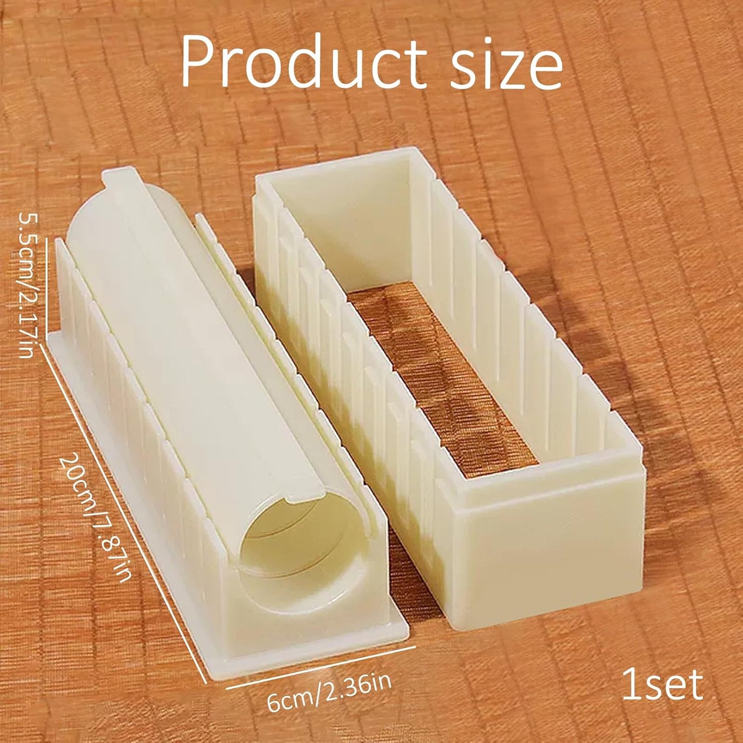 Kit 3 Pzas Molde Sushi con Tenedor y Espátula
