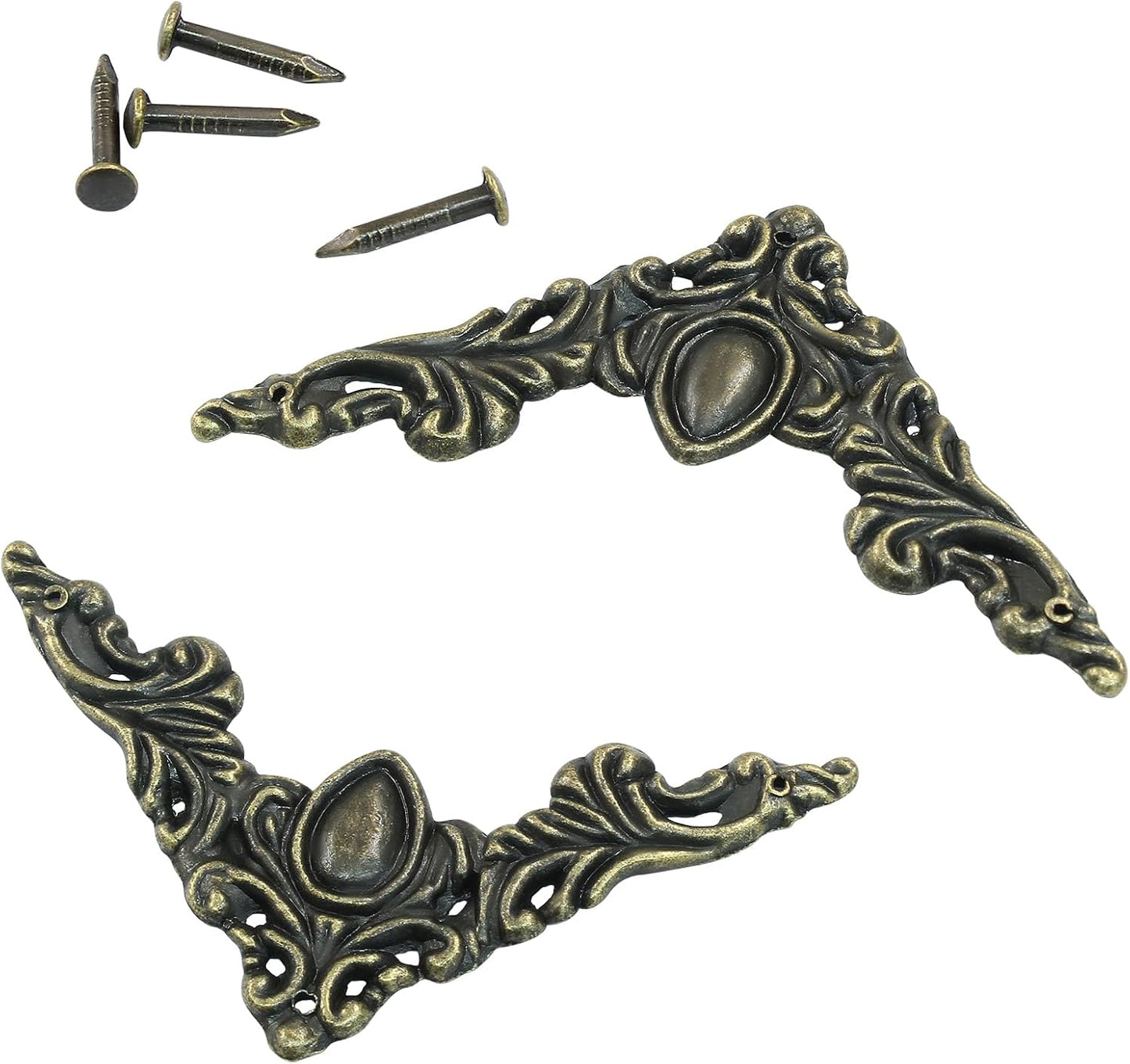 32 Protectores esquina metal vintage bronce antiguo