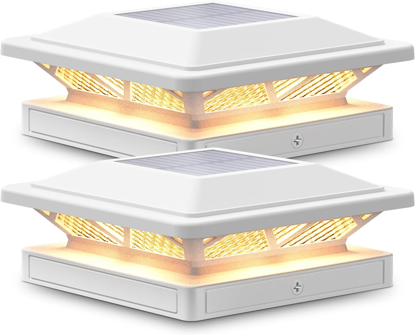 Luz solar tapa poste 2 modos pack 2 3.5x5pulg impermeable