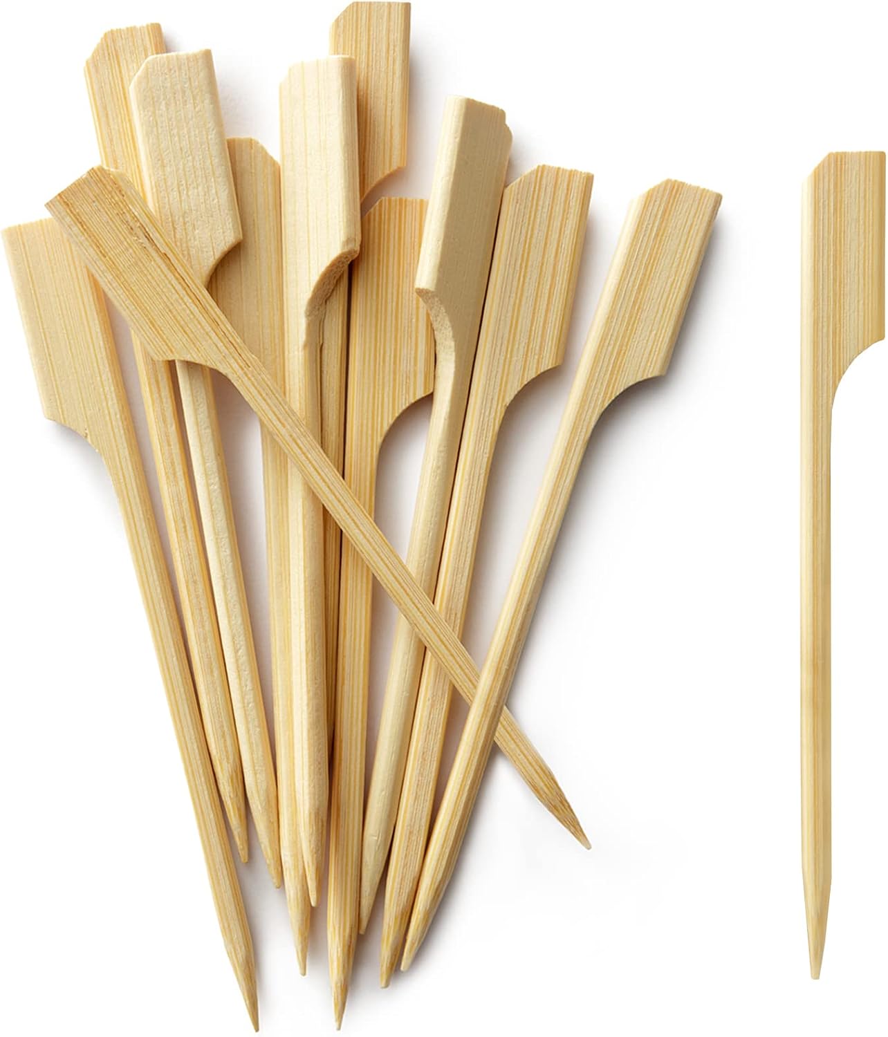300 Palillos Bambú 3.5pulg para Frutas Pollo Fondue