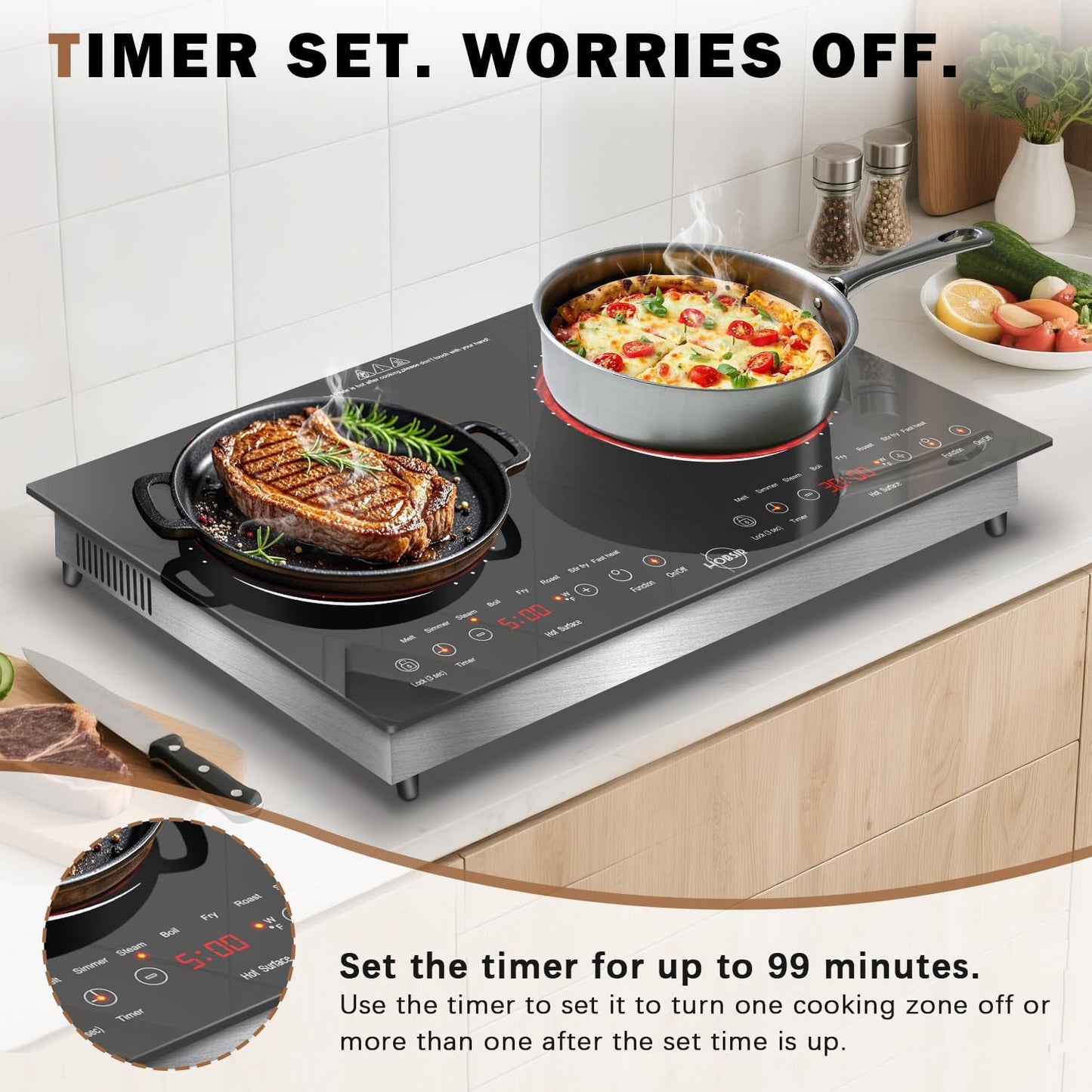 Máquina cocina exprimidor 24pulg 2 quemadores