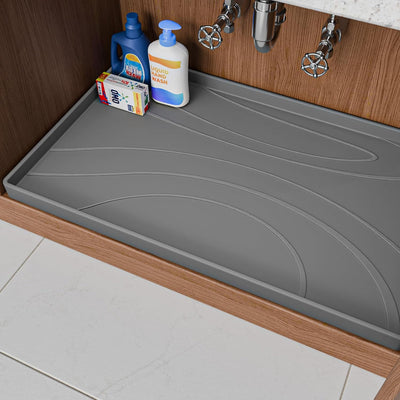 Alfombrilla para debajo de fregadero con forro de silicona impermeable
