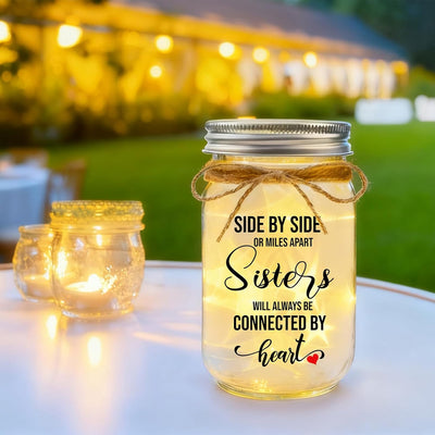 Luz nocturna Mason Jar Regalo para Hermanas