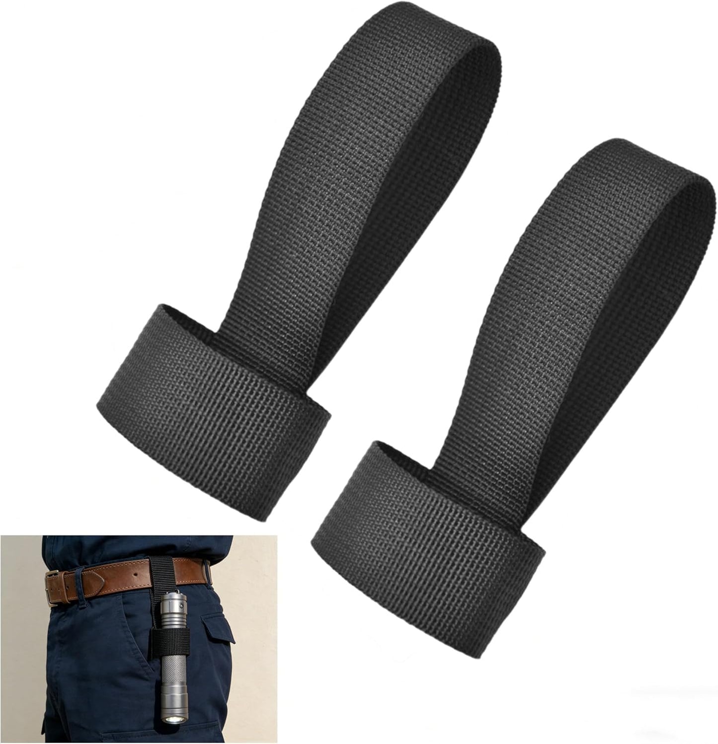 Funda nailon linterna martillo soporte cinturón bucle hacha led