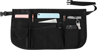 Delantal camarera con bolsillos ajustable impermeable negro