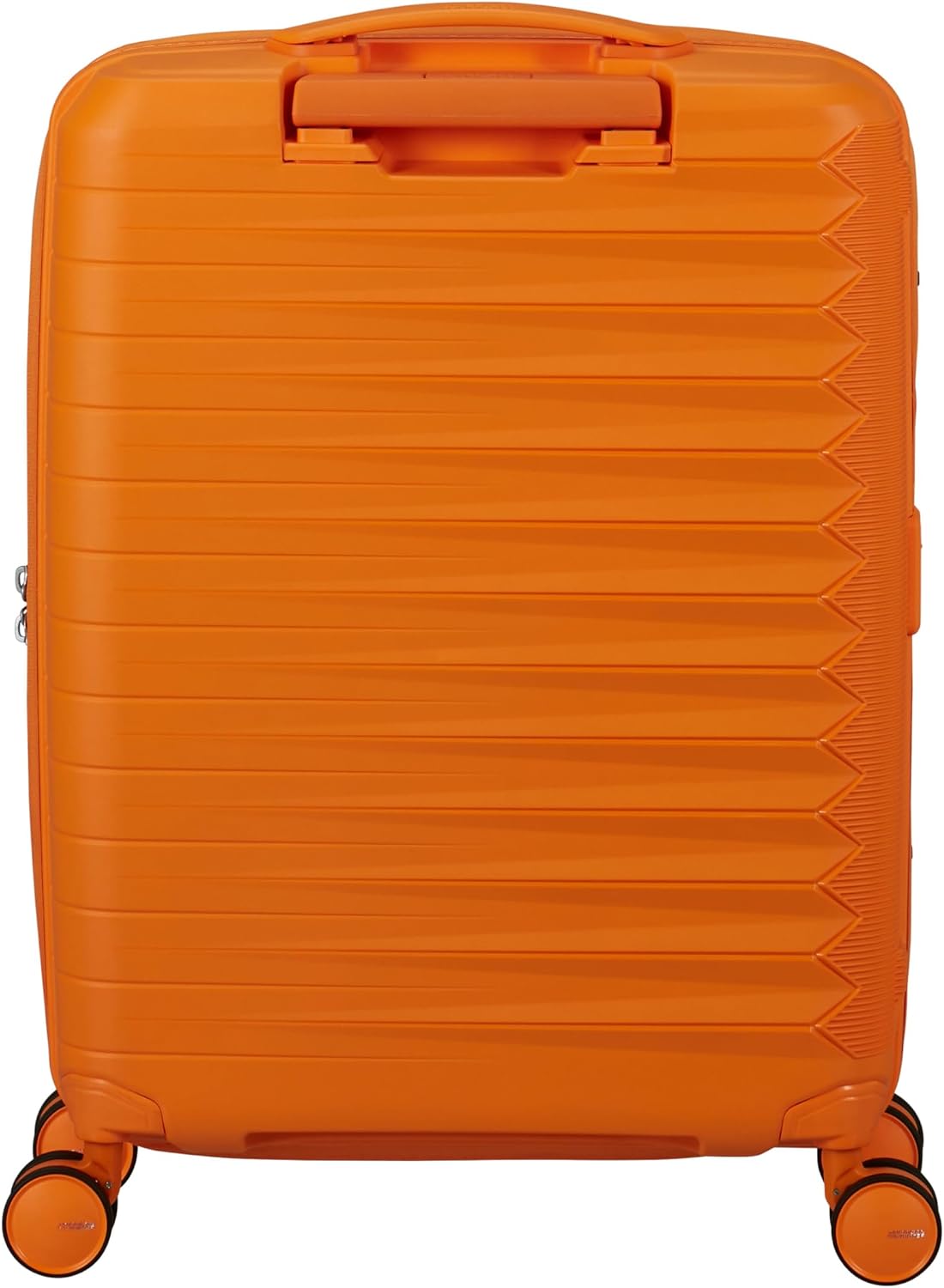Maleta rígida expandible con ruedas giratorias naranja