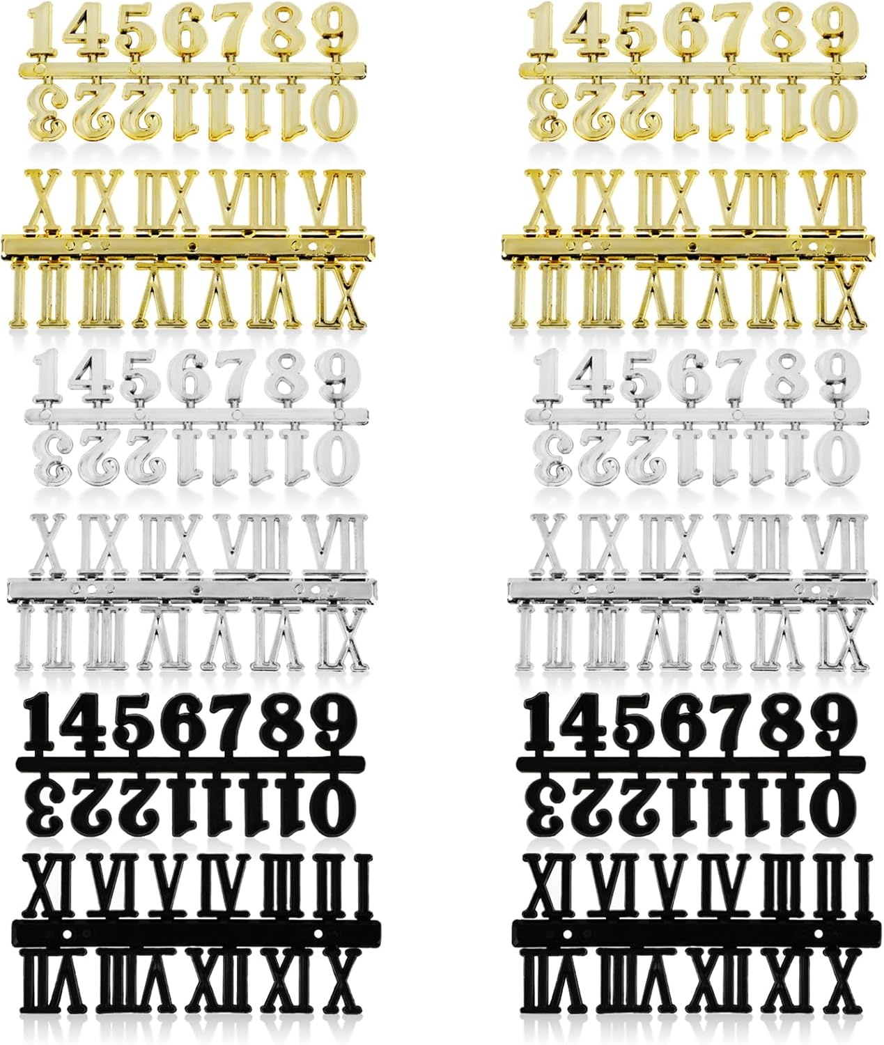 Kit 12 números autoadhesivos para relojes y manualidades