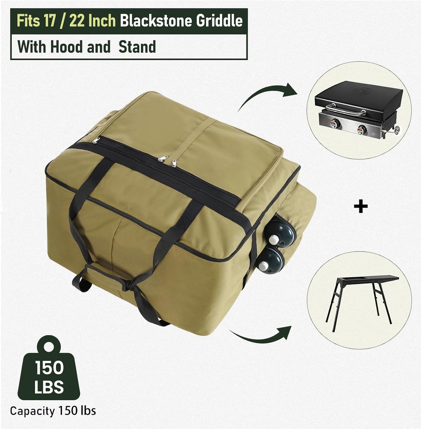 Funda transporte parrilla Blackstone 22pulg con capucha