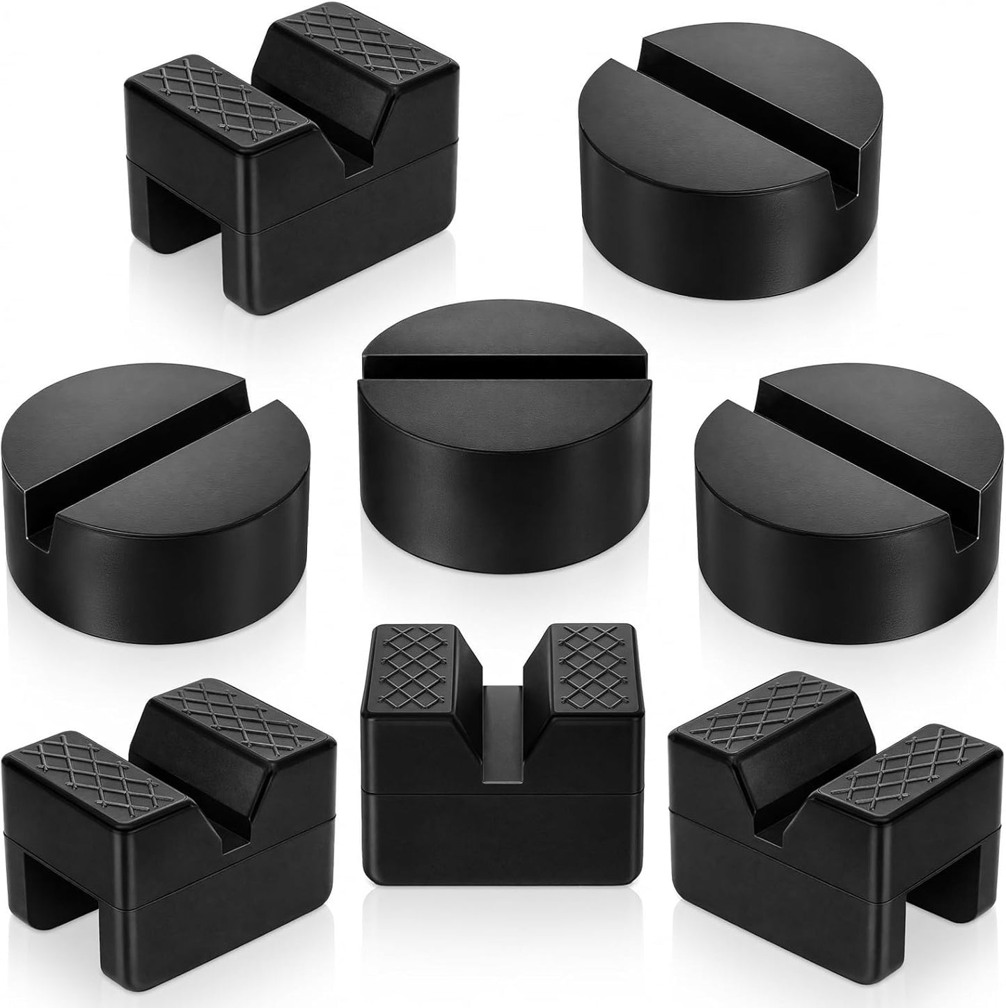 8 Almohadillas Goma Negra Protector Soldadura Riel Ranurado