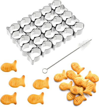 Cortador galletas peces dorados 25 cavidades acero inox