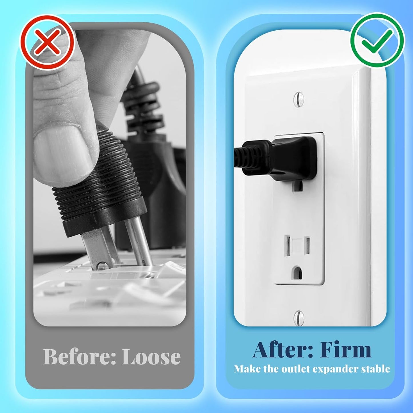 20 Pzas Enchufe Plástico Conector Seguro Blanco