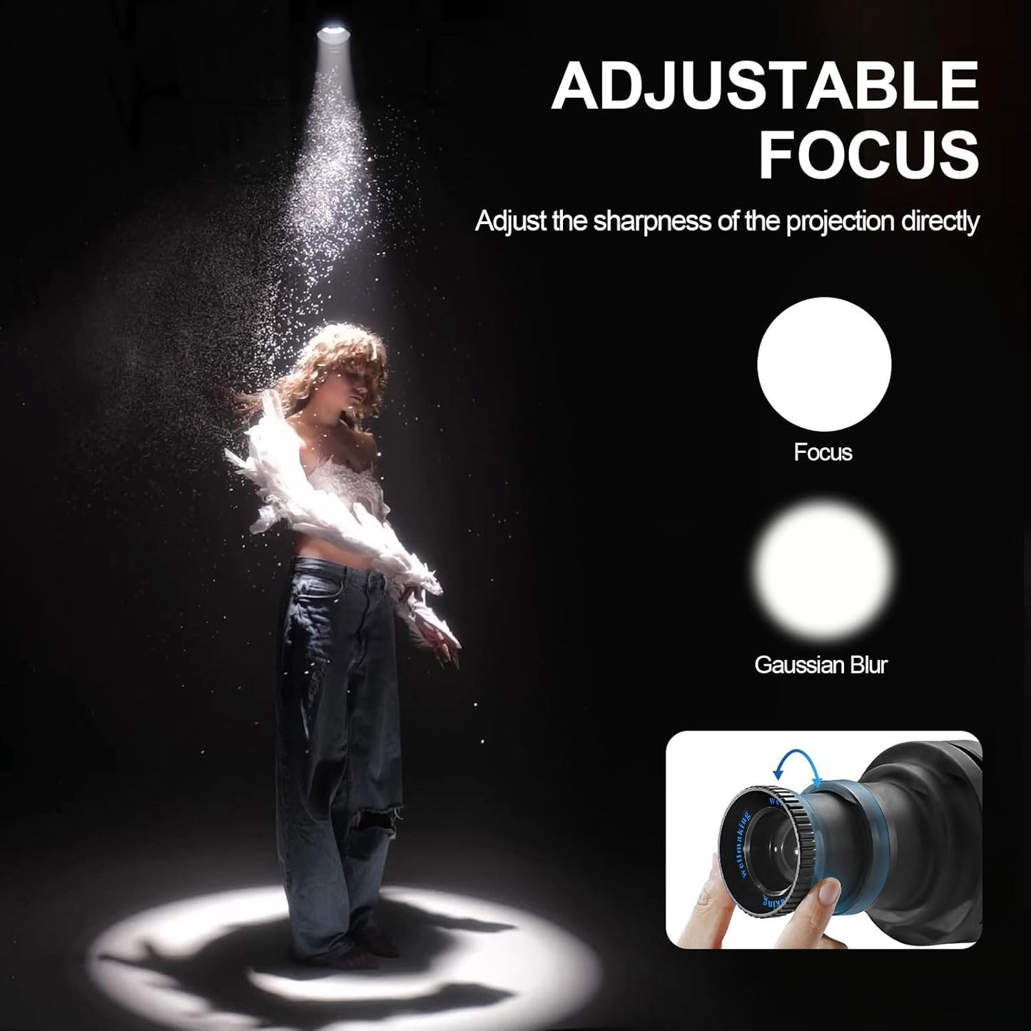 Snoot óptico Bowens para luces LED 90% más brillante 38°