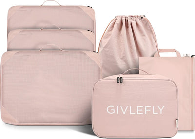 Set 6 Cubos Embalaje Viaje Organizador Nailon Impermeable