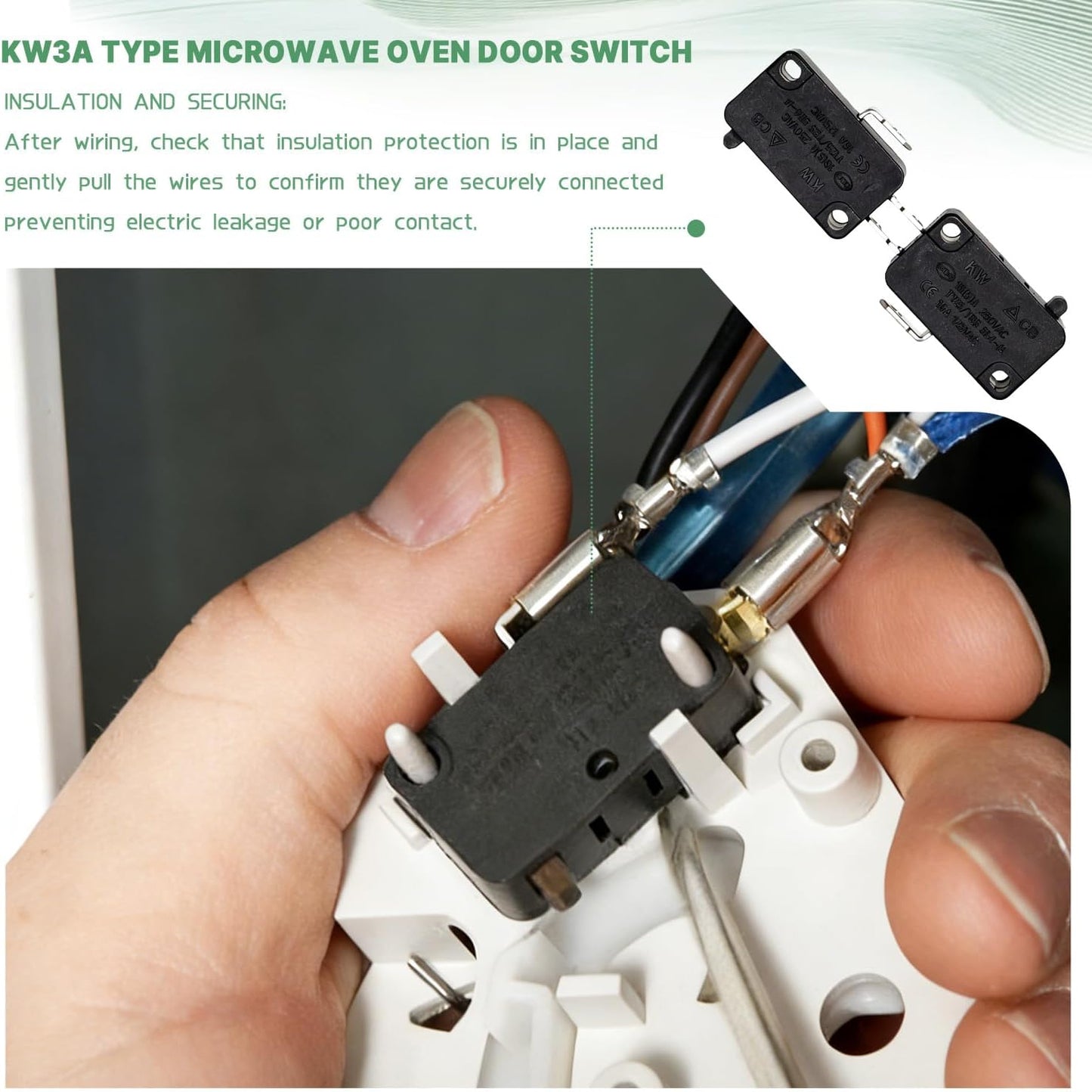 Interruptor puerta microondas 2p para L-G WB24X10047