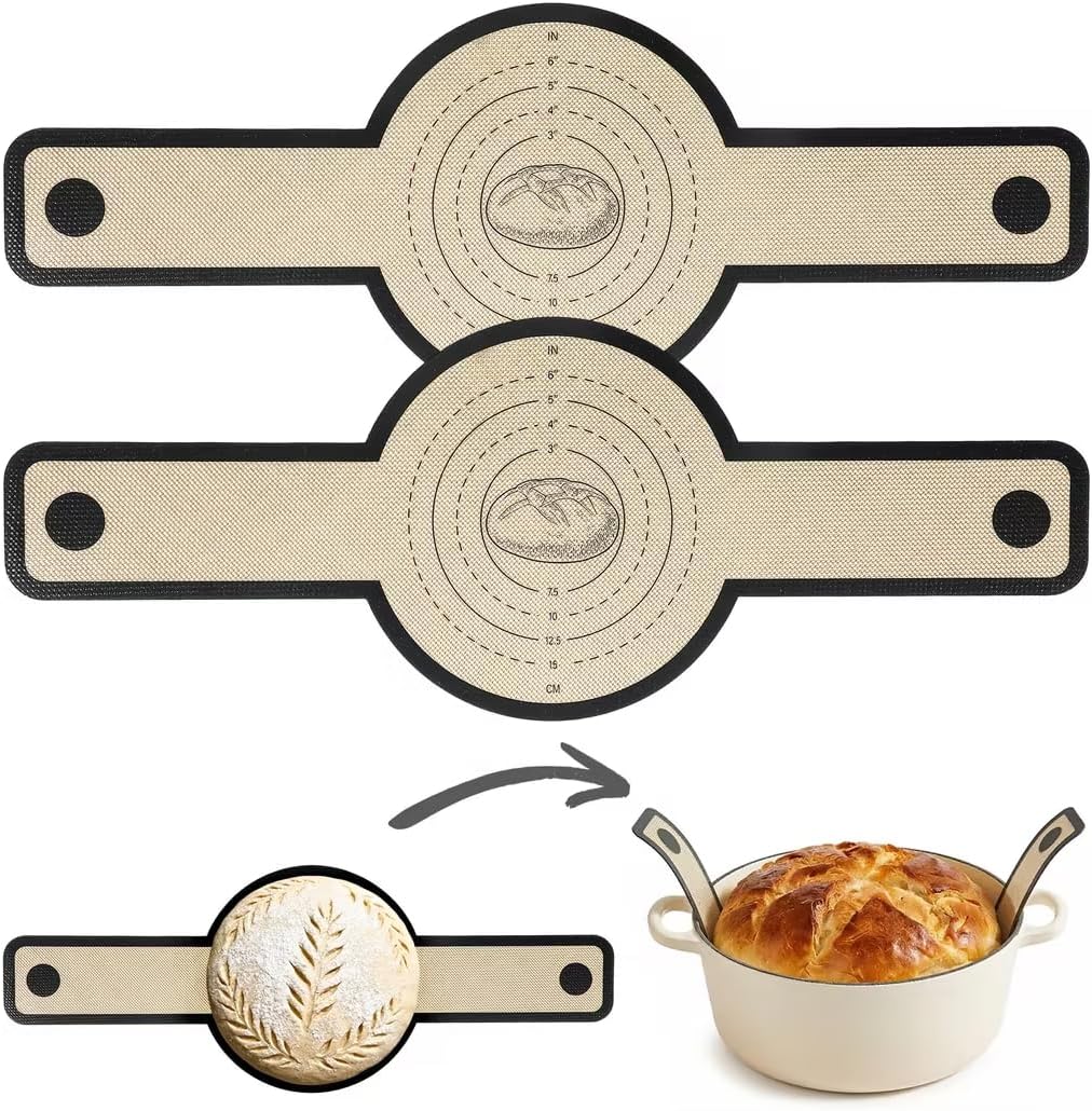 Alfombrilla silicona para horno 2 pzas con asas largas