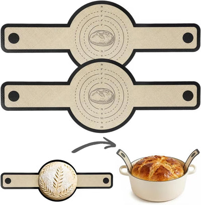 Alfombrilla de silicona para horno holandés con asas largas