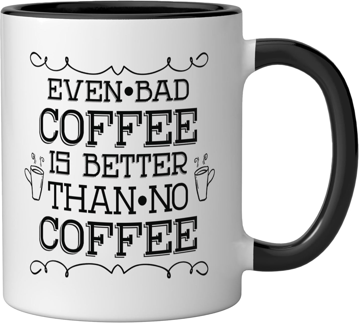Taza Cerámica Café Negro/Blanco
