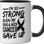 Taza cerámica para combatiente de cáncer de cabeza y cuello negro/blanco