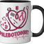 Taza cerámica para enfermero phlebotomista negro/blanco