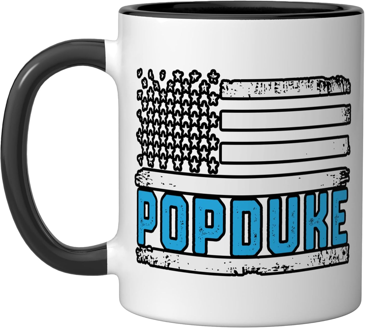 Taza Cerámica Bandera Americana Negro/Blanco
