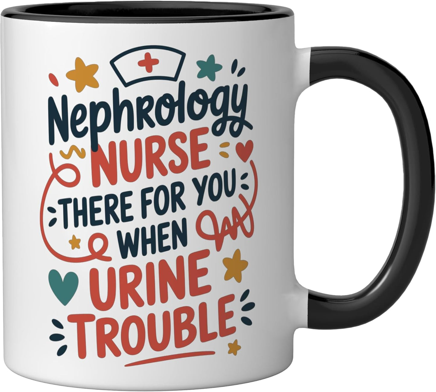Taza de cerámica para enfermero renal Dialysis Tech Negro/Blanco