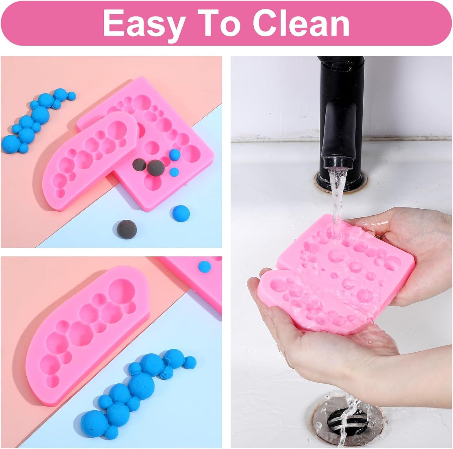 Moldes de chocolate con perlas 3D para globos y pasteles