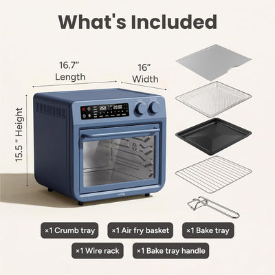 Horno Tostador Freidora Aire Digital 27qt Acero Inox