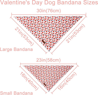 Pañuelo algodón perro fresa triangular L