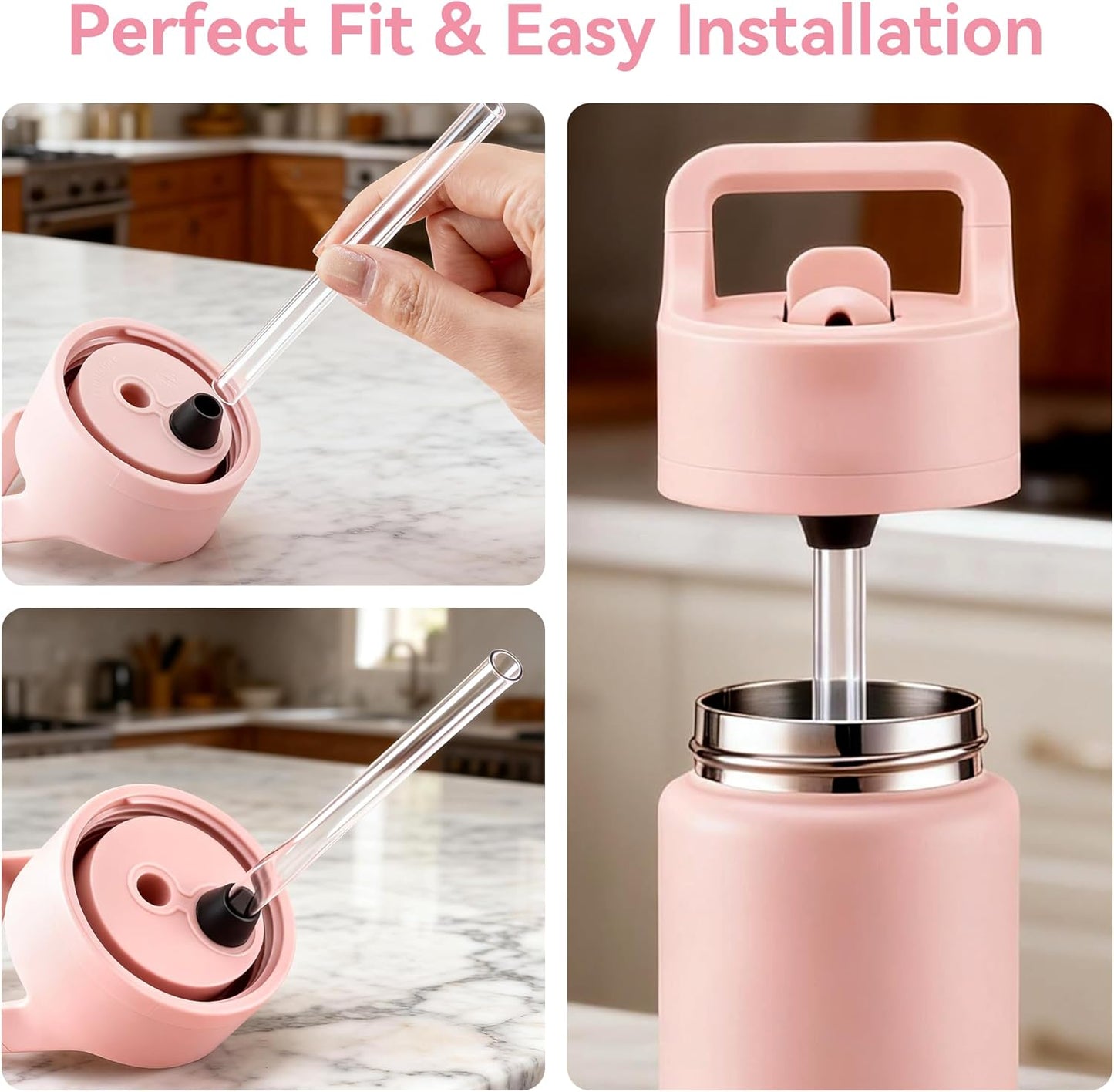 Popotes de repuesto Tritan transparentes para botella Simple Modern Summit 14 oz sin BPA
