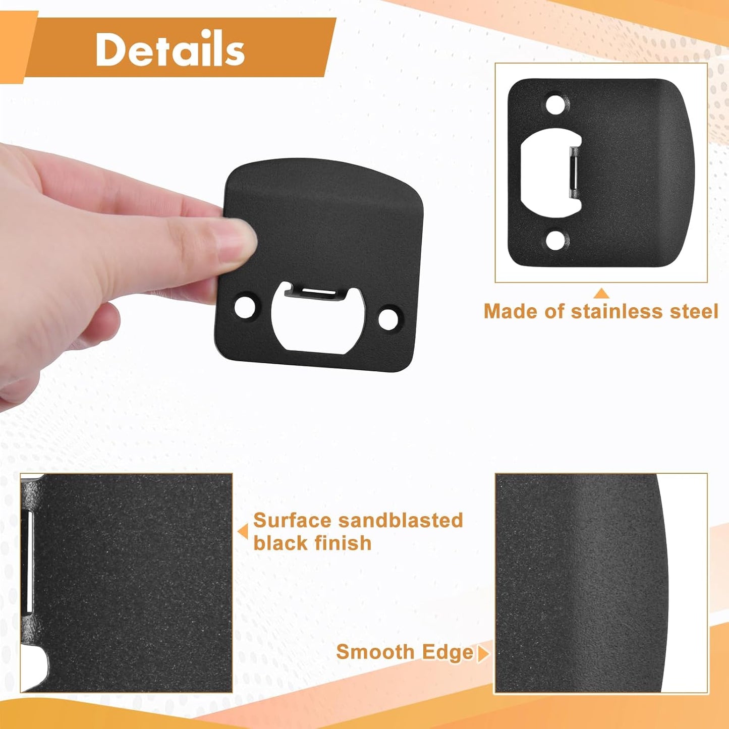 Placa bloqueo puerta con cuña espaciadora kit reparacion