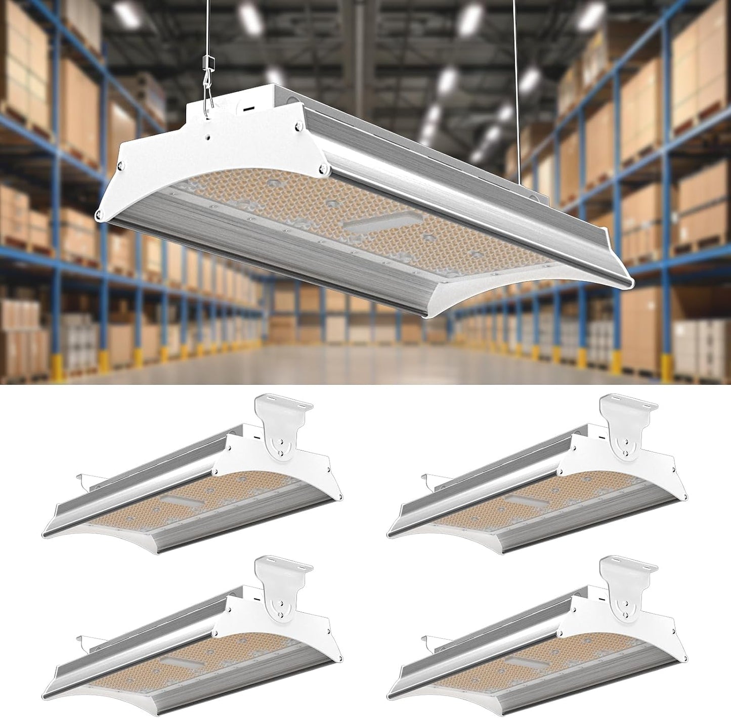 Luz lineal bahía alta 250W aluminio 5000K iluminación comercial