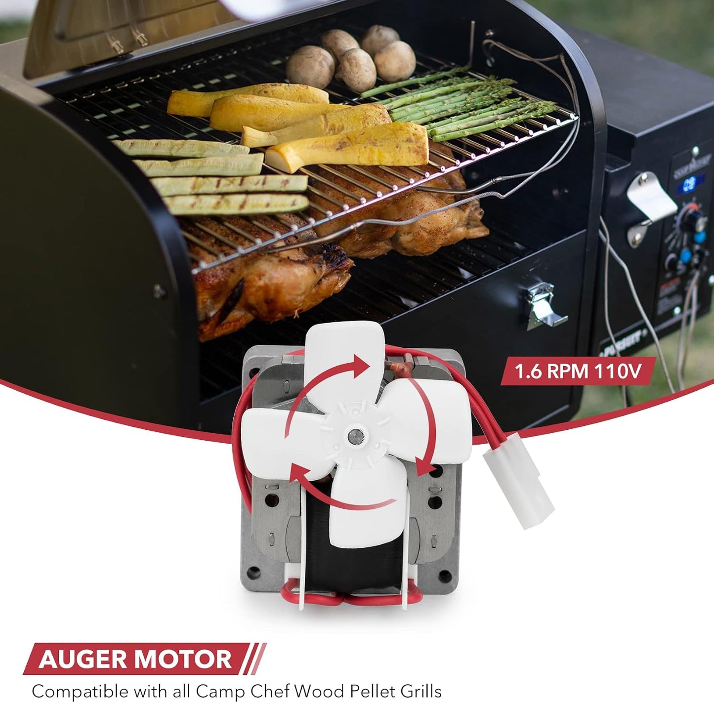 Kit motor repuesto para parrillas pellets Camp Chef
