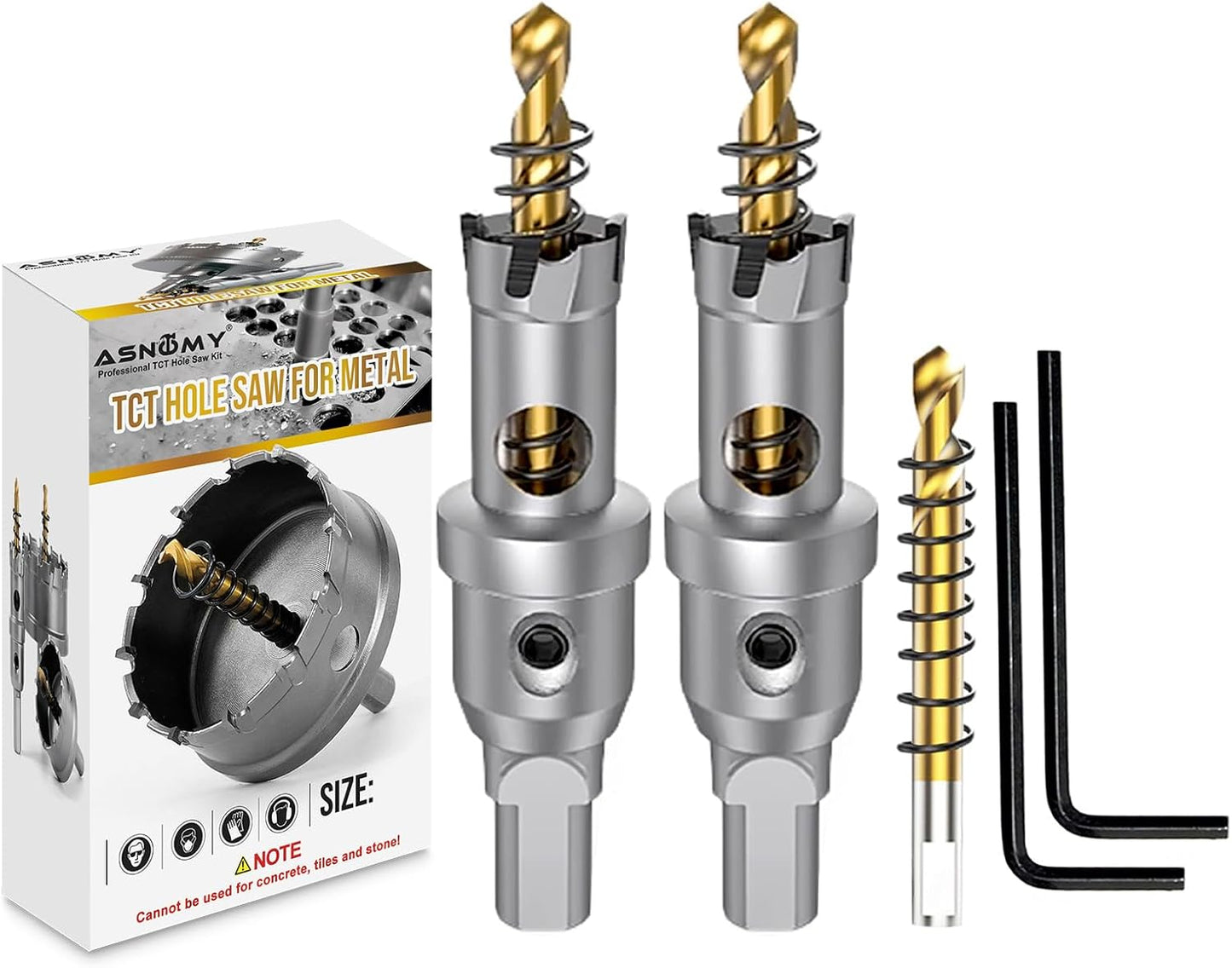 Set 2 Sierras Perforadoras TCT 5/8pulg Acero Inox