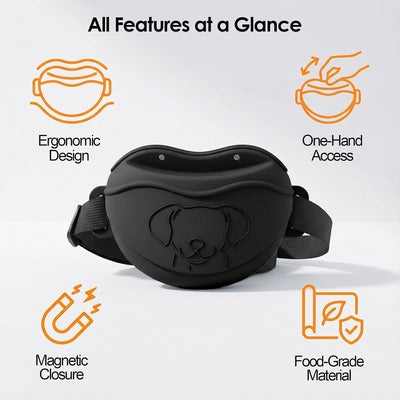 Bolsa silicona para perros con cierre magnético y clicker