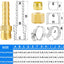 Tubo compresión latón 3/8pulg abrazadera manguera set 10