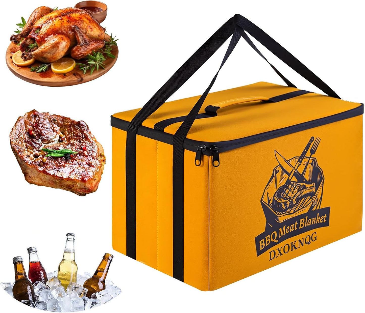 Bolsa comida aislada para barbacoa 5 capas plegable impermeable