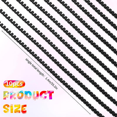 10 Pzas Cable Carga Protector Espiral No Masticable Negro