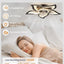 Ventilador techo LED regulable 27pulg perfil bajo dormitorio