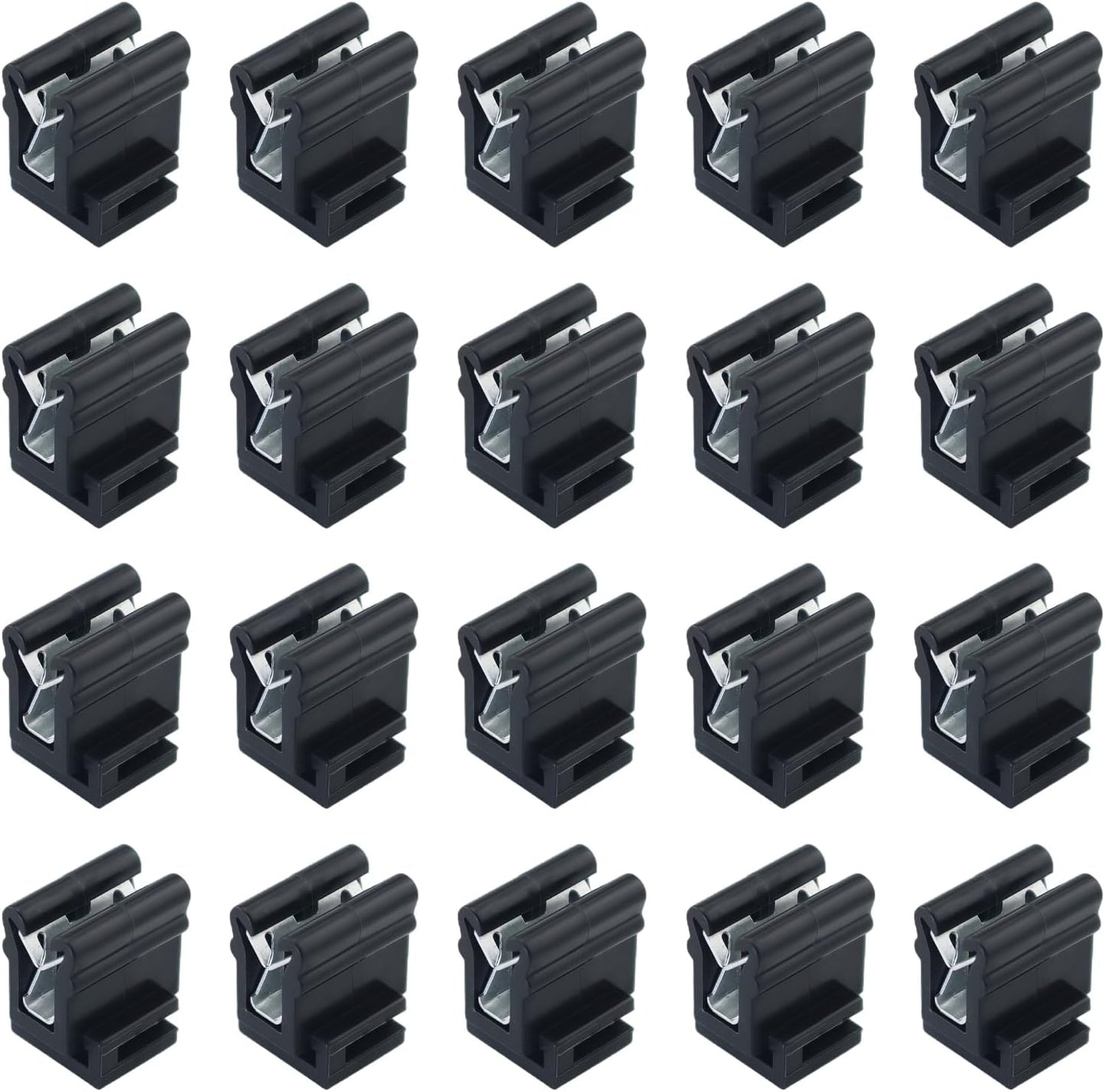 20 Clips Amarre Cables Ventana Techo Corredizo Acero HM76