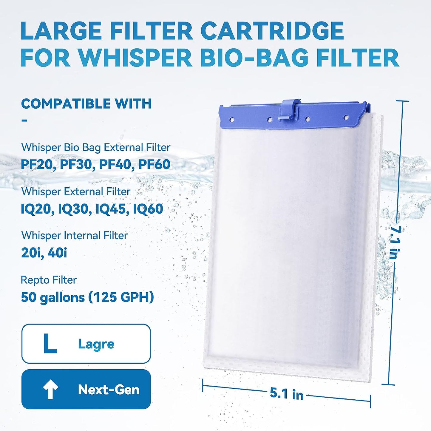 16 Filtros Repuesto Whisper IQ20/30/45/60