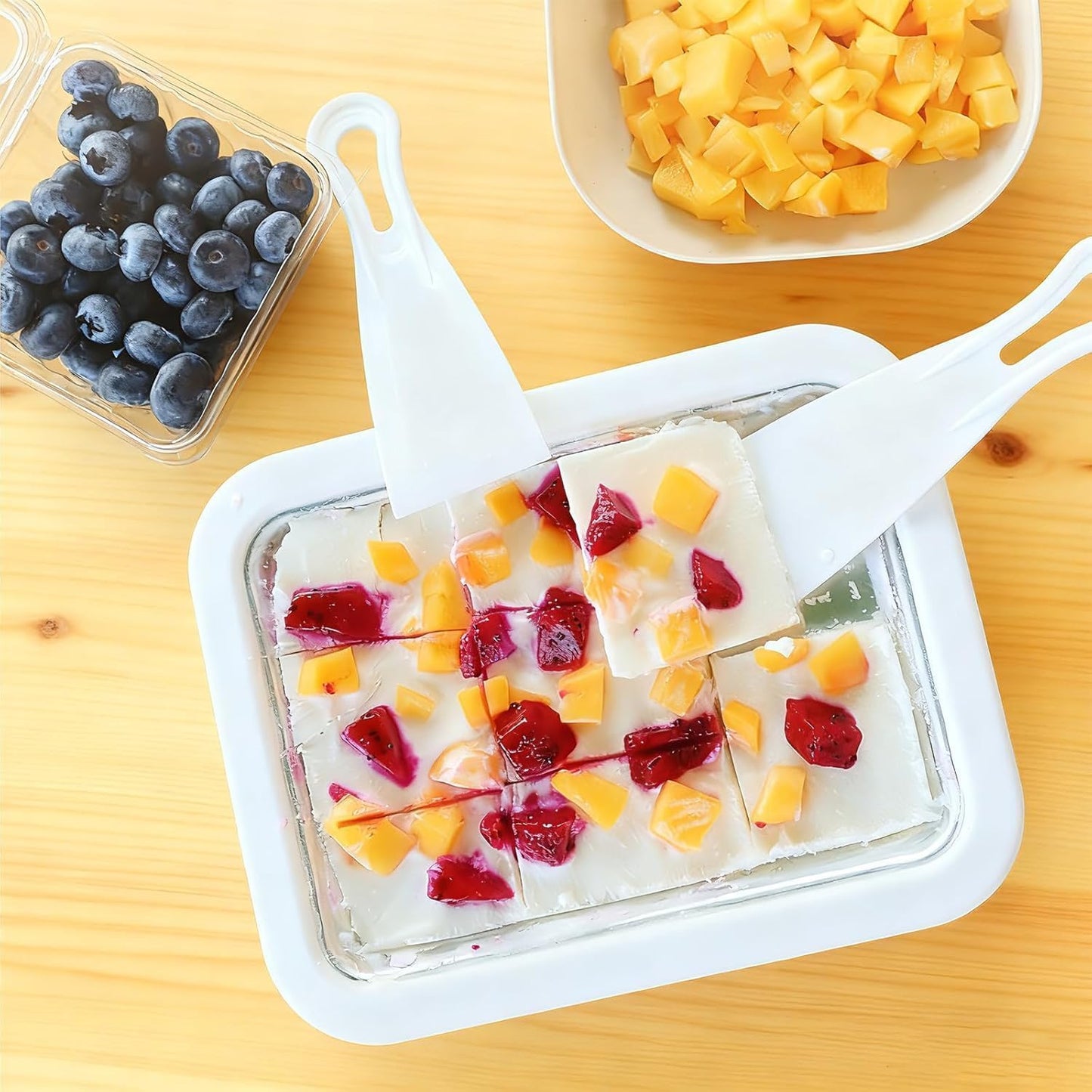 Máquina de helados enrollada portátil con raspadores dobles