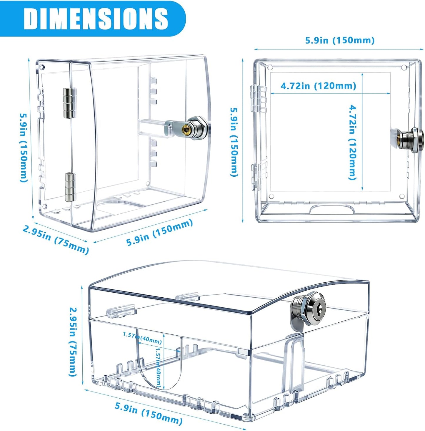 Caja seguridad cargador EV 30a 50a con 2 cerraduras