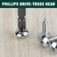 Tornillo madera cabeza truss #12x5/8 pulg acero inox 18-8