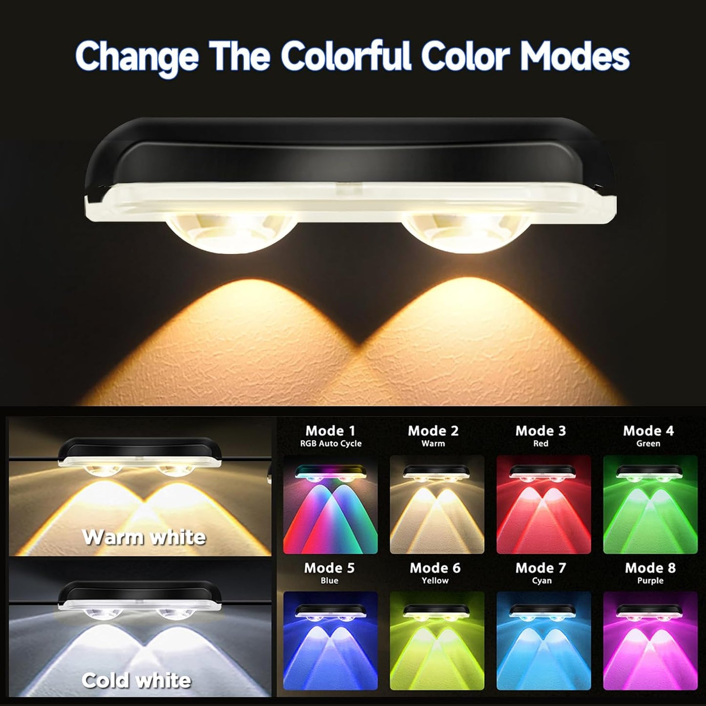 Luces valla exterior LED 7 colores IP67 control remoto