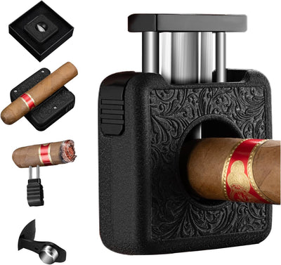 Cortador puros 4en1 acero inox con perforador y soporte
